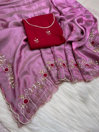 Vinayak 2tone fendi satin saree selling sites